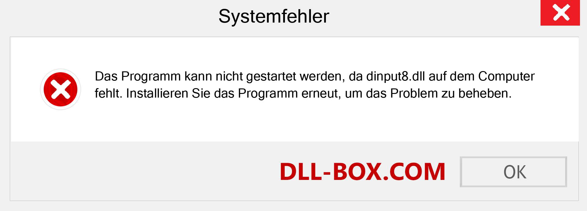 dinput8.dll-Datei fehlt?. Download für Windows 7, 8, 10 - Fix dinput8 dll Missing Error unter Windows, Fotos, Bildern